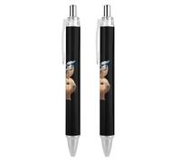 Lrtyuasq Blue Jay and Capybara Stylo à bille rétractable à liquide amusant Cadeau personnalisé pour homme femme travail de bureau