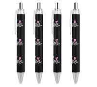 Lrtyuasq Hope Stylo à bille rétractable pour la sensibilisation au cancer du sein pour homme et femme 0,5 mm