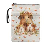 Lrtyuasq Housse de protection rigide avec fermeture éclair pour livre de poche Motif koala, Marguerite cochon d'Inde, Taille unique, Bohème