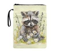 Lrtyuasq Housse de protection rigide avec fermeture éclair pour livre de poche Motif koala, Marguerite raton laveur, Taille unique, Bohème