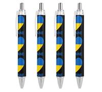 Lrtyuasq Love Ukraine Joli stylo à bille rétractable à pointe fine de 0,5 mm pour écriture lisse pour la maison et le bureau