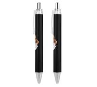 Lrtyuasq Sheltie Collie - Stylo à bille rétractable amusant avec motif chien de berger des Shetland, 0,5 mm, stylos de travail, cadeaux pour officier, unisexe