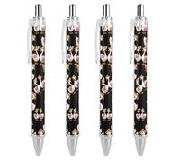 Lrtyuasq Shopping Fashion Goose Stylo-bille rétractable élégant 0,5 mm Encre noire pour agenda