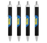 Lrtyuasq Stylo à bille rétractable à liquide avec blason des nationalistes ukrainiens, cadeaux personnalisés pour homme et femme, travail de bureau