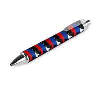 Lrtyuasq Stylo à bille rétractable à pointe fine de 0,5 mm avec drapeau de la Russie - Écriture lisse pour la maison et le bureau