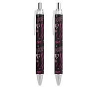 Lrtyuasq Stylo à bille rétractable amusant de sensibilisation au cancer du sein - Stylo à bille de 0,5 mm - Cadeau idéal pour officier - Unisexe