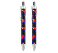 Lrtyuasq Stylo à bille rétractable avec motif drapeau de l'Arménie - 0,5 mm - Encre noire pour agenda