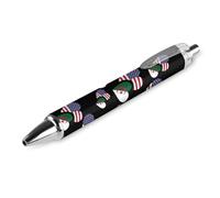Lrtyuasq Stylo à bille rétractable drapeau des États-Unis Algérie 0,5 mm Encre noire pour homme et femme