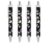 Lrtyuasq Stylo à bille rétractable drapeau des États-Unis Algérie 0,5 mm Encre noire pour homme et femme
