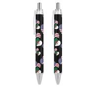 Lrtyuasq Stylo à bille rétractable drapeau des États-Unis Algérie 0,5 mm Encre noire pour homme et femme