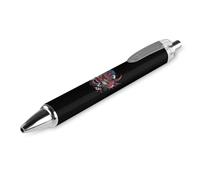 Lrtyuasq Stylo à bille rétractable en forme de masque de démon japonais pour bureau, fournitures scolaires