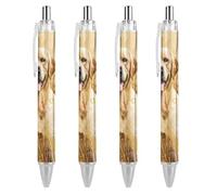Lrtyuasq Stylo à bille rétractable Happy Labrador Retriever - Cadeau personnalisé pour homme et femme - Travail de bureau