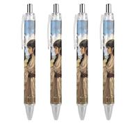Lrtyuasq Stylo à bille rétractable pour femme - Motif cheval de ferme - Fournitures scolaires et de bureau