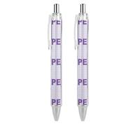 Lrtyuasq Stylo à bille rétractable pour mois de sensibilisation à la maladie d'Alzheimer - Encre noire - Cadeau pour les étudiants - Fournitures de bureau