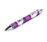 Lrtyuasq Stylo à bille rétractable pour mois de sensibilisation à la maladie d'Alzheimer - Encre noire - Cadeau pour les étudiants - Fournitures de bureau