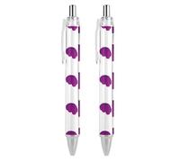 Lrtyuasq Stylo à bille rétractable pour mois de sensibilisation à la maladie d'Alzheimer - Encre noire - Cadeau pour les étudiants - Fournitures de bureau