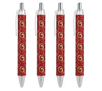 Lrtyuasq Stylo à bille rétractable « Year of the Snake 2025 Happy Chinese New Year 2025 » - Encre noire - Cadeaux pour étudiants - Fournitures de bureau