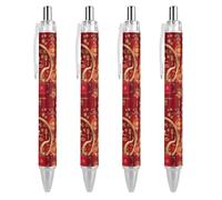 Lrtyuasq Stylo à bille rétractable « Year of the Snake 2025 Happy Chinese New Year 2025 » - Encre noire - Cadeaux pour étudiants - Fournitures de bureau