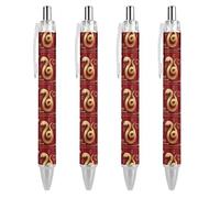 Lrtyuasq Stylo à bille rétractable « Year of the Snake 2025 Happy Chinese New Year 2025 » - Encre noire - Cadeaux pour étudiants - Fournitures de bureau