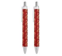 Lrtyuasq Stylo à bille rétractable « Year of the Snake 2025 Happy Chinese New Year 2025 » - Encre noire - Cadeaux pour étudiants - Fournitures de bureau