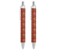 Lrtyuasq Stylo à bille rétractable « Year of the Snake 2025 Happy Chinese New Year 2025 » - Encre noire - Cadeaux pour étudiants - Fournitures de bureau