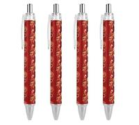 Lrtyuasq Stylo à bille rétractable « Year of the Snake 2025 Happy Chinese New Year 2025 » - Encre noire - Cadeaux pour étudiants - Fournitures de bureau
