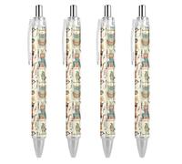 Lrtyuasq Stylos à bille rétractables en forme de dieu égyptien antique pour bureau, travail, affaires