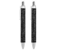 Lrtyuasq Stylos à bille rétractables et confortables pour circuit imprimé - Cadeau pour fournitures de bureau