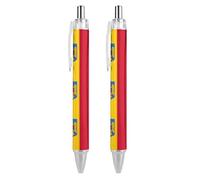 Lrtyuasq Stylos à bille rétractables lisses avec drapeau de la Roumanie - Cadeau idéal pour les affaires et le bureau
