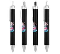Lrtyuasq Stylos à bille rétractables noirs « Happy Birthday to Me » pour journal, fournitures de bureau