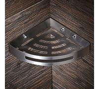 LRTYZBD Étagère d'angle de douche en acier inoxydable pour salle de bain - Support mural triangulaire en nickel brossé - Support de rangement triangulaire pour shampooing, accessoires de bain,