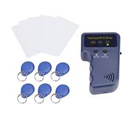 Lrtzizy Copieur de Carte RFID Portable 125KHz ID (EM4100/HID/AWID) Duplicator Reader Writer avec 6 Porte-CléS Inscriptibles + 6 Cartes Inscriptibles