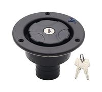 Lrtzizy Embout d'insertion verrouillable pour réservoirs d', caravanes, Trappe d'insertion d', Camping-Car, remorque, Bouchon de réservoir, Accessoires de Camping-Car (Noir)