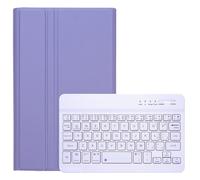 Lrufodya Étui avec clavier pour Samsung Galaxy Tab A7 Lite 8,7" 2021, clavier sans fil amovible avec coque fine pour modèle SM-T220 T225 T227 (violet)