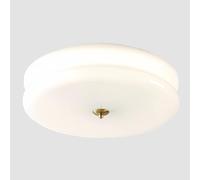 LRUII Lighting Modern Hallway Semi Flush Mount Ceiling Light Milk White Glass Flush Mount Ceiling Light Round LED Ceiling Light Vintage Gold Bathroom Ceiling Light Fixtures