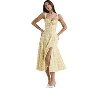 LRUPVEG Robe Portefeuille D'été Maxi Décontractée for Femmes, Style Boho, Motif Floral, sans Manches, sans Bretelles, Ourlet Fendu, Robes Longues De Plage (Color : 10, Size : L)