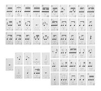 LRXIYODE 1 boîte Cartes Flash Rythme Poker Éducatives pour Apprentissage Musical Débutants et Cartes Solides Papier Portable pour Pratique Rythmique et Lecture de Notes