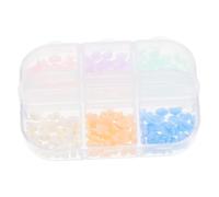 LRXIYODE 1 boîte Décorations Ongles Résine Cœur Irisé Cases Nail Art Charms Petite Décoration Manucure pour Filles et Femmes