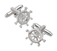 LRXIYODE 1 Paire De Boutons De Manchette en Forme De Volant Style Masculin Noir pour Marié Style Antique Décoratif Tendance Cuivre Et