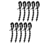 LRXIYODE 10 Pièces Attaches en Caoutchouc Noir pour Arbres Fruitiers, Lien Souple Pratique pour Fixation de Branches, pour Jardin et Bonsaï