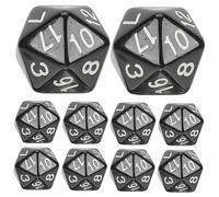 LRXIYODE 10 pièces Dés Numériques Faces pour Classe Éducatif Mathématique pour Garçon Fille Polyédriques et Lisses pour Apprentissage