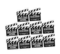 LRXIYODE 10 Pièces Épingle à Revers Noire en Alliage de Clap de Cinéma Compact et Léger pour Soirées Cinéma et Festivals de Films