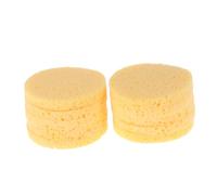 LRXIYODE 10 pièces Éponge Démaquillante Jaune de Bois Naturelle Éponge Visage Nettoyante pour Soins Peau Élimine Fond de et Crème Douce pour Types de Peaux