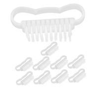 LRXIYODE 10 pièces Lot de Brosses à Ongles Réutilisables Multi-usages Poils Souples Résistants pour Nettoyage des Mains Ongles et Cuticules Adaptées Manucure et Pédicure
