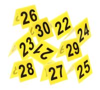 LRXIYODE 10 pièces Marqueurs de Table Triangulaires Acrylique Numéros Indices de Scène de Crime Étiquettes Preuves Robustes et Pratiques pour Jeux et Décorations