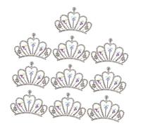 LRXIYODE 10 Pièces Mini Crown Rhinestone Charms Flatback Crystal Embellishments For DIY Hair Jewelry Women Accessories