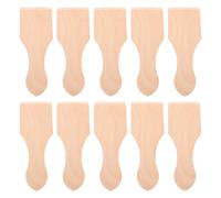 LRXIYODE 10 Pièces Mini Wooden Spatulas for Safe Small Kitchen Utensils for Cooking Play Rice Cake Turner Lightweight Cooking Tools