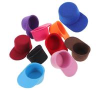 LRXIYODE 10 Pièces Miniature Baseball Caps for Dollhouse Crafting Small Peaked Hats for Doll Accessories Cake Toppers Party Decorations DIY Doll Making