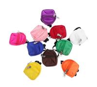 LRXIYODE 10 Pièces Miniature Doll Backpacks with Zipper Lightweight Pretend Bags for Dolls Fit Mini Toy Backpacks for Role Playing and Travel