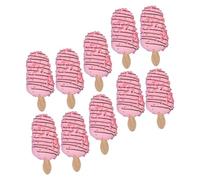 LRXIYODE 10 Pièces Modèles de Glaces Simulées Rose Décorations Artificielles pour Photographie Vitrine Mariage et Fêtes